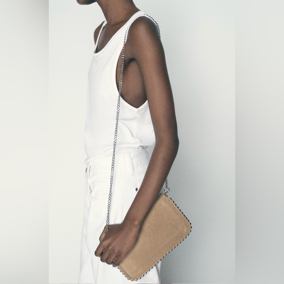 Zara Black Studded cross body wallet - Picture 5 of 6